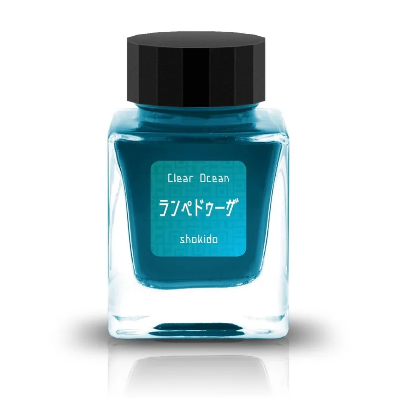 万年筆用インク Clear Ocean ランペドゥーザ のボトル