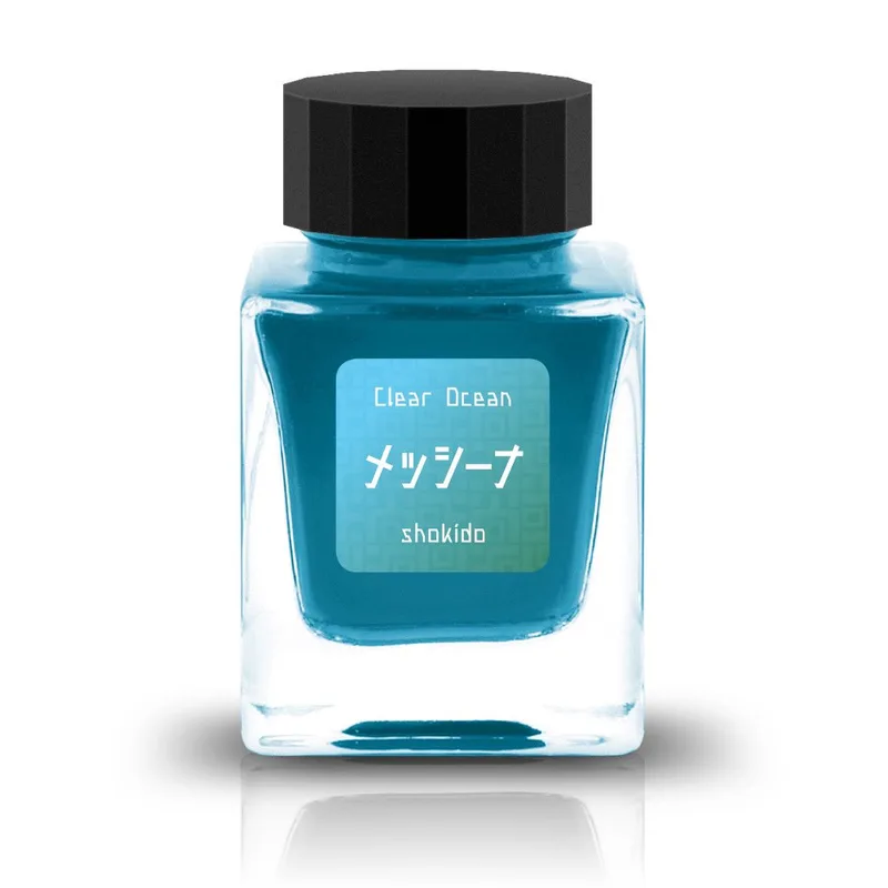 万年筆用インク Clear Ocean メッシーナ のボトル