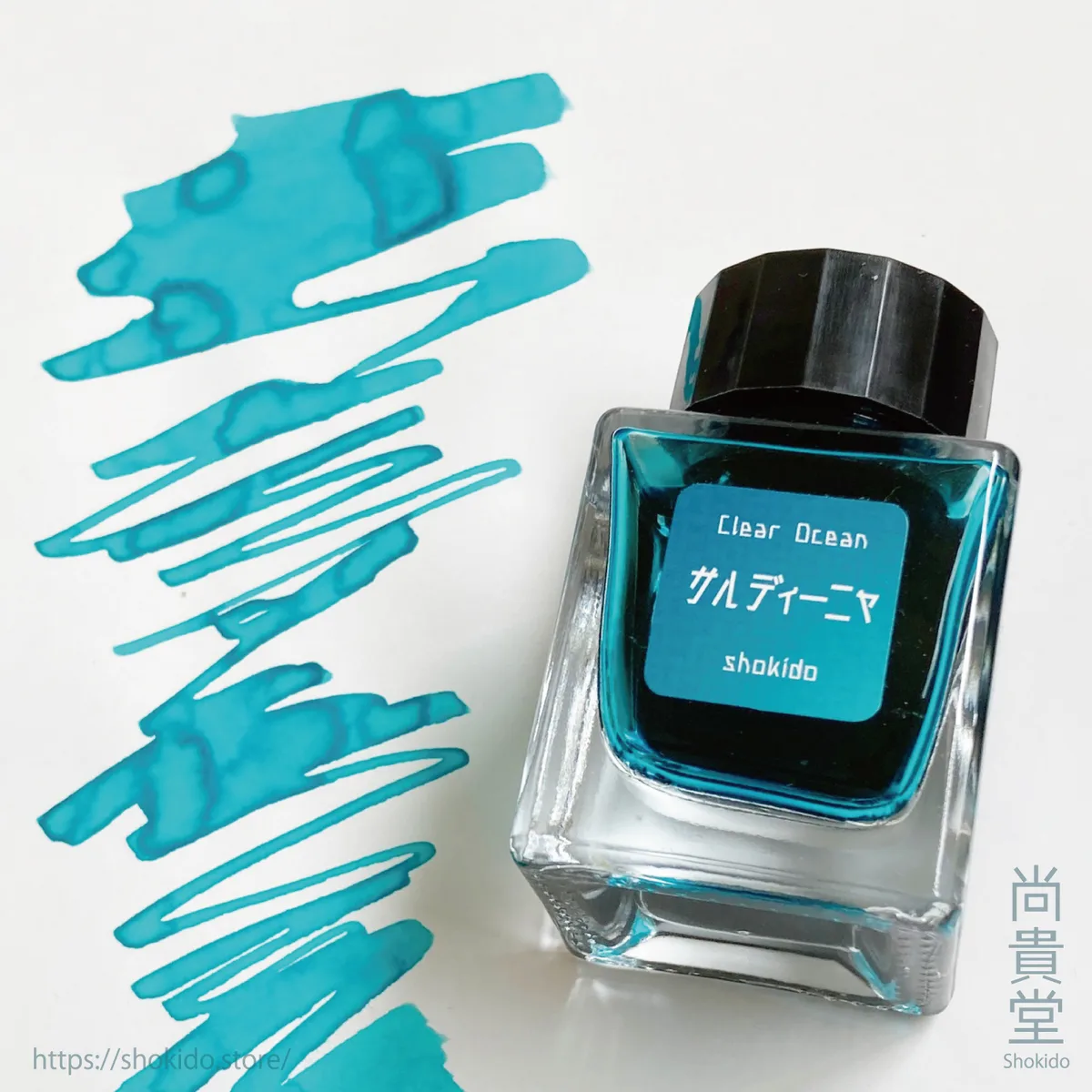 万年筆用インク Clear Ocean サルディーニャ の色見本