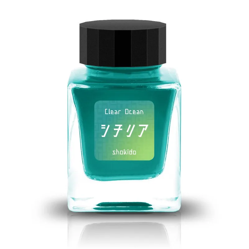 万年筆用インク Clear Ocean シチリア のボトル