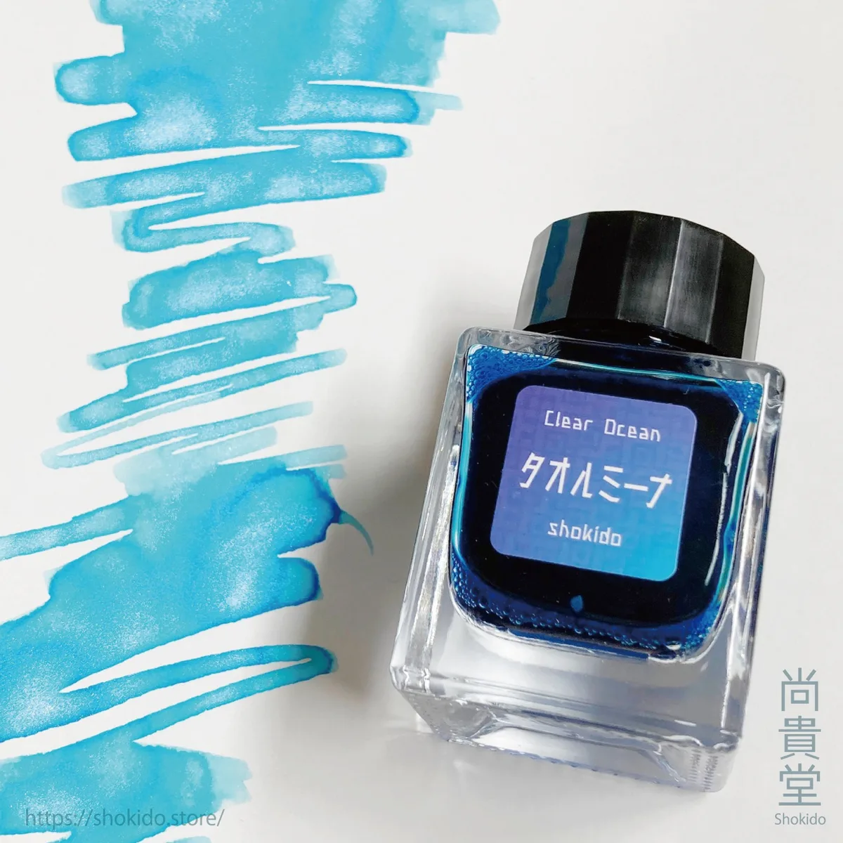 万年筆用インク Clear Ocean タオルミーナ の色見本